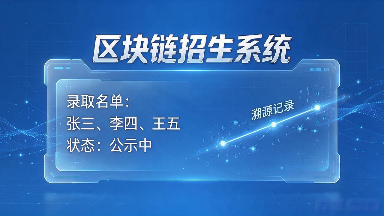 录取公示可追溯_招生区块链材料核验_区块链招生系统